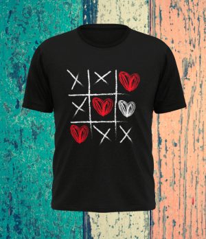 Camiseta Estampada - Amor en juego (Tres en raya)