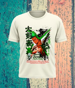 Camiseta Estampada - One Piece (Lufy , Zoro, Choper)